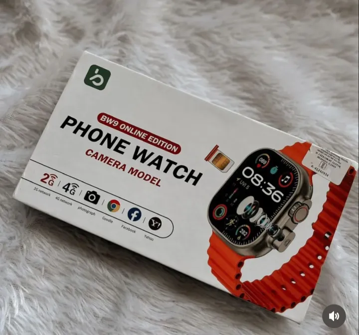 BW9 4G SIM + CAMERA MODEL Smart Watch  with Charger