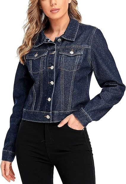 SHORT BODY DENIM JACKET FOR GIRLS